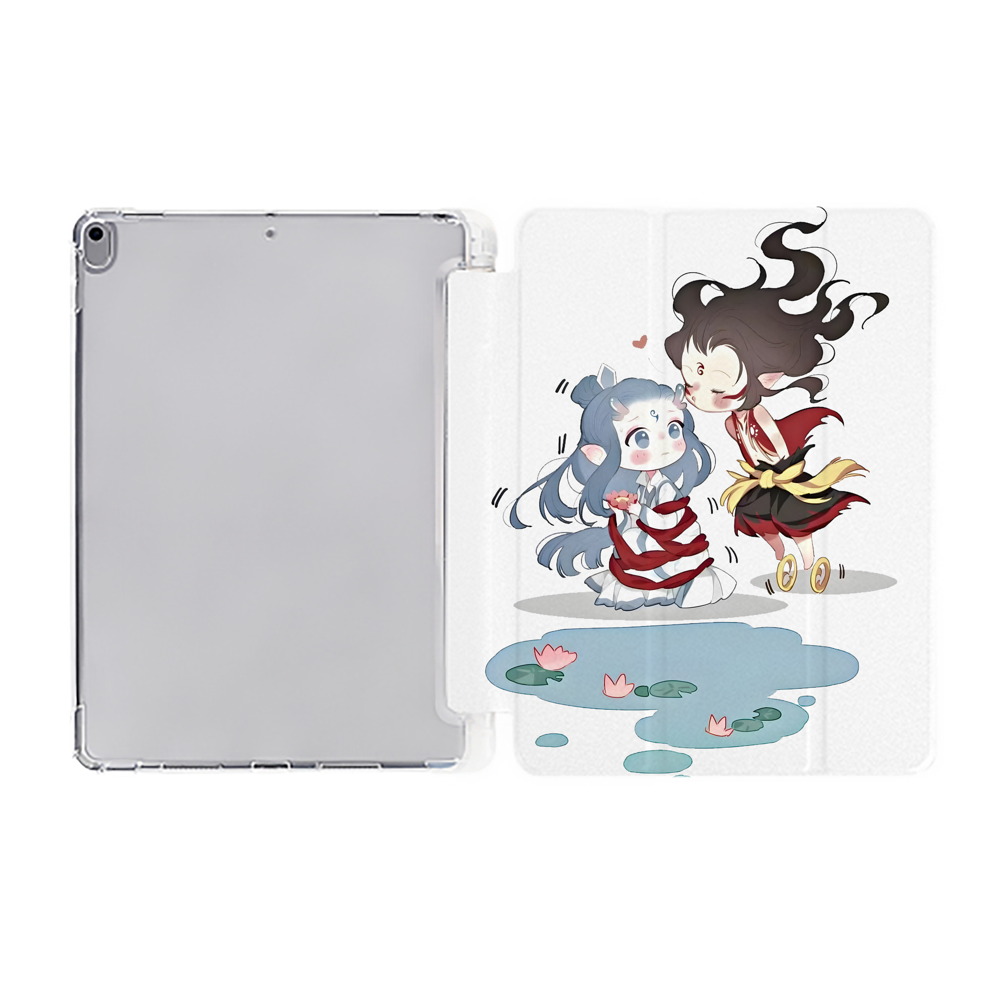 （画像用） Ne Zha 2 ナタ 魔童の大暴れ IPad ケース ペン収納付き 三つ折りスタンド PUレザー×シリコン 対応機種9.5/10.5/10.9インチ
